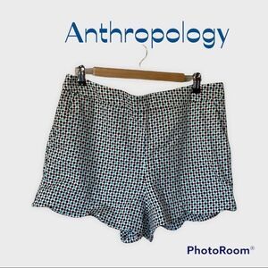Anthropologie Polka Dot Scallop Shorts